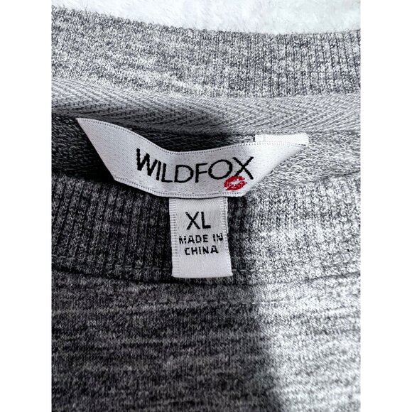 Wildfox "Pour Favor" Womens Gray Sweatshirt XL - Picture 3 of 5